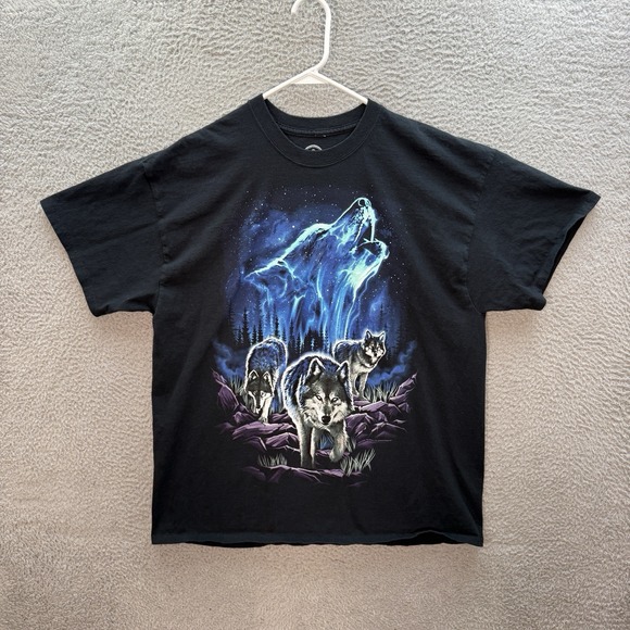 Dom Other - DOM Shirt Adult Extra Large Black Nature Wolf Biker Motorcycle Grunge Skater XL